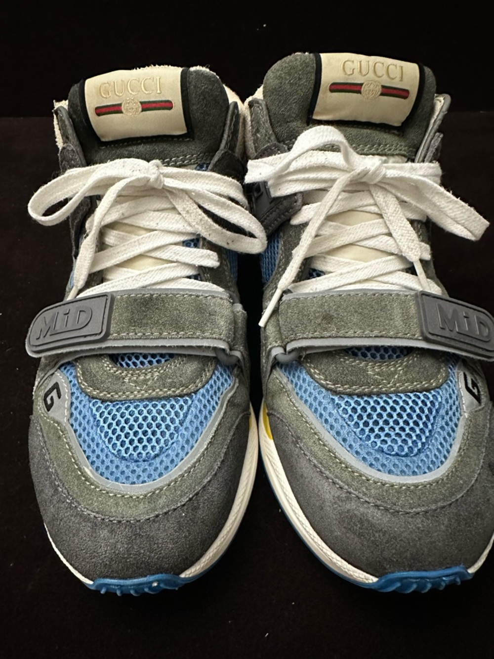 Gucci Ultrapace Mid Sneakers - Black/Grey/blue size 6 1/2 with COA and dustbag - Picture 3 of 14